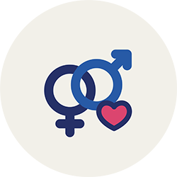 man and woman heart icon
